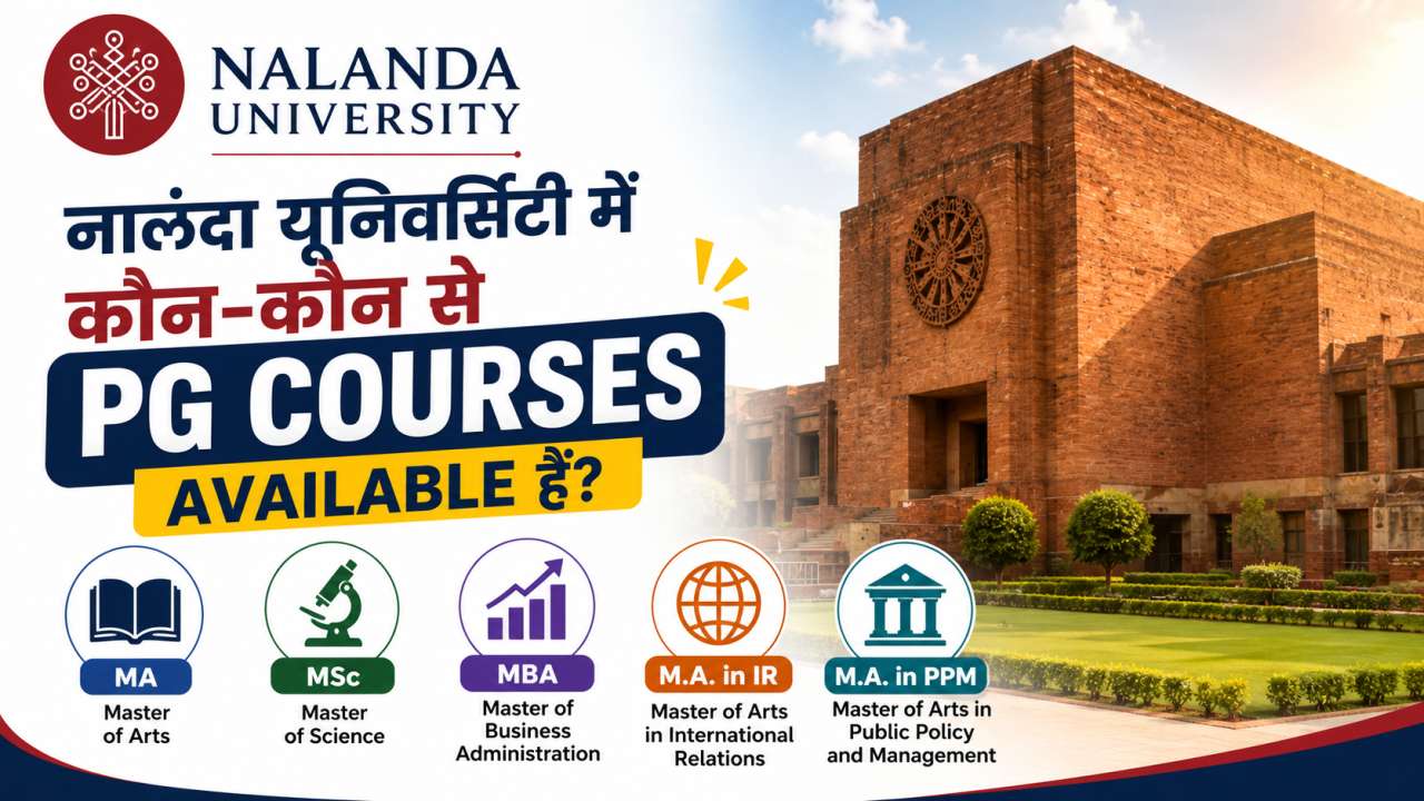 Nalanda University में कौन-कौन से PG Courses Available हैं