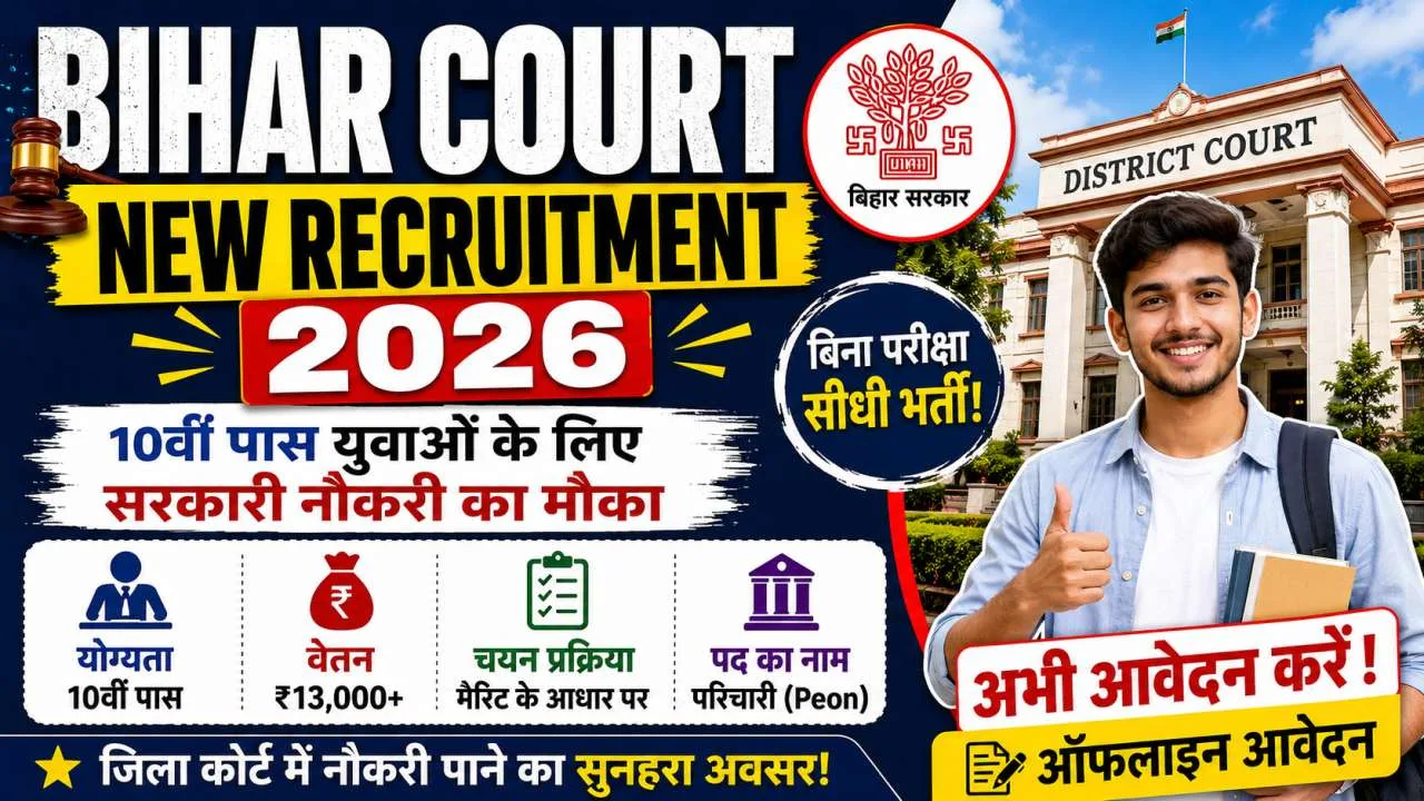 Bihar Jila Court Parichari Vacancy 2026