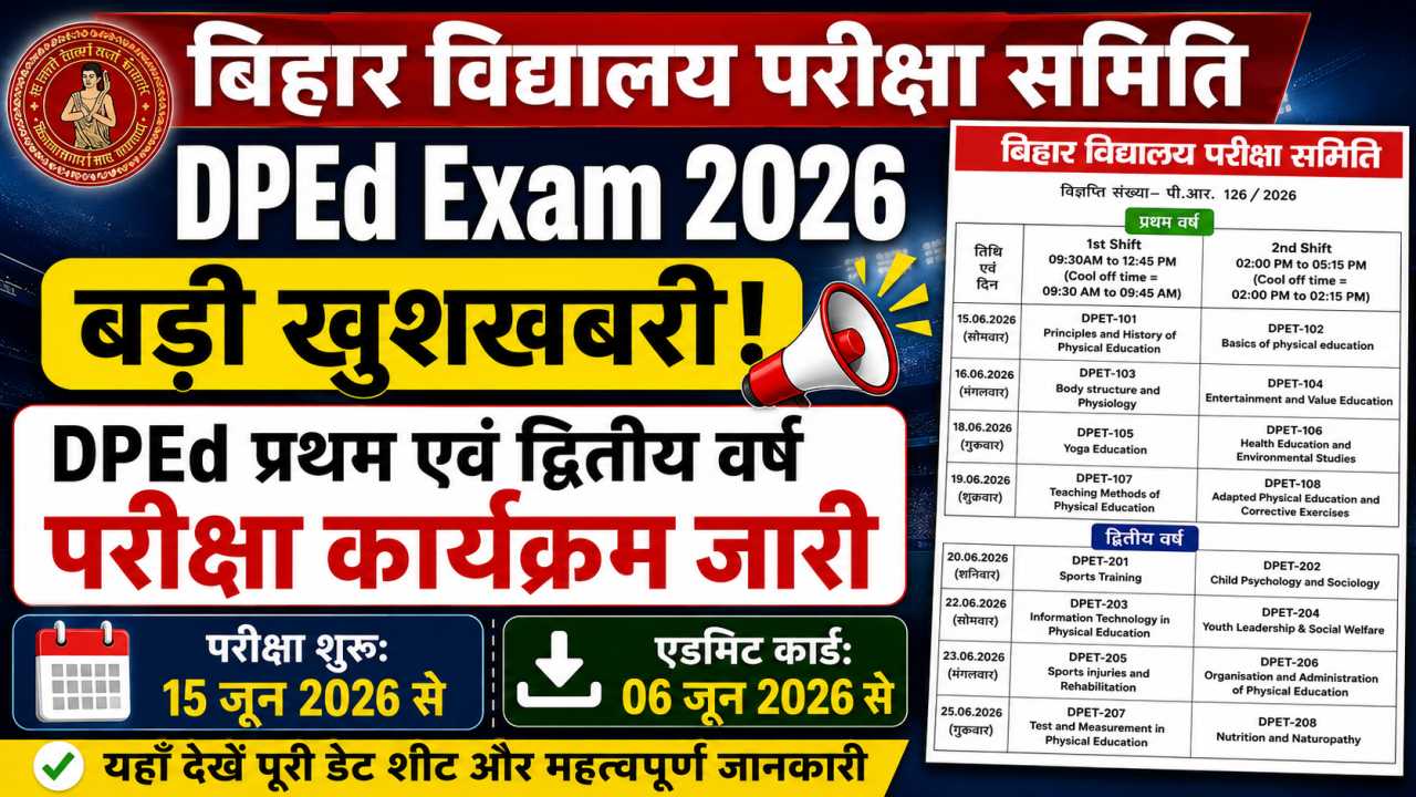 DPEd Exam 2026