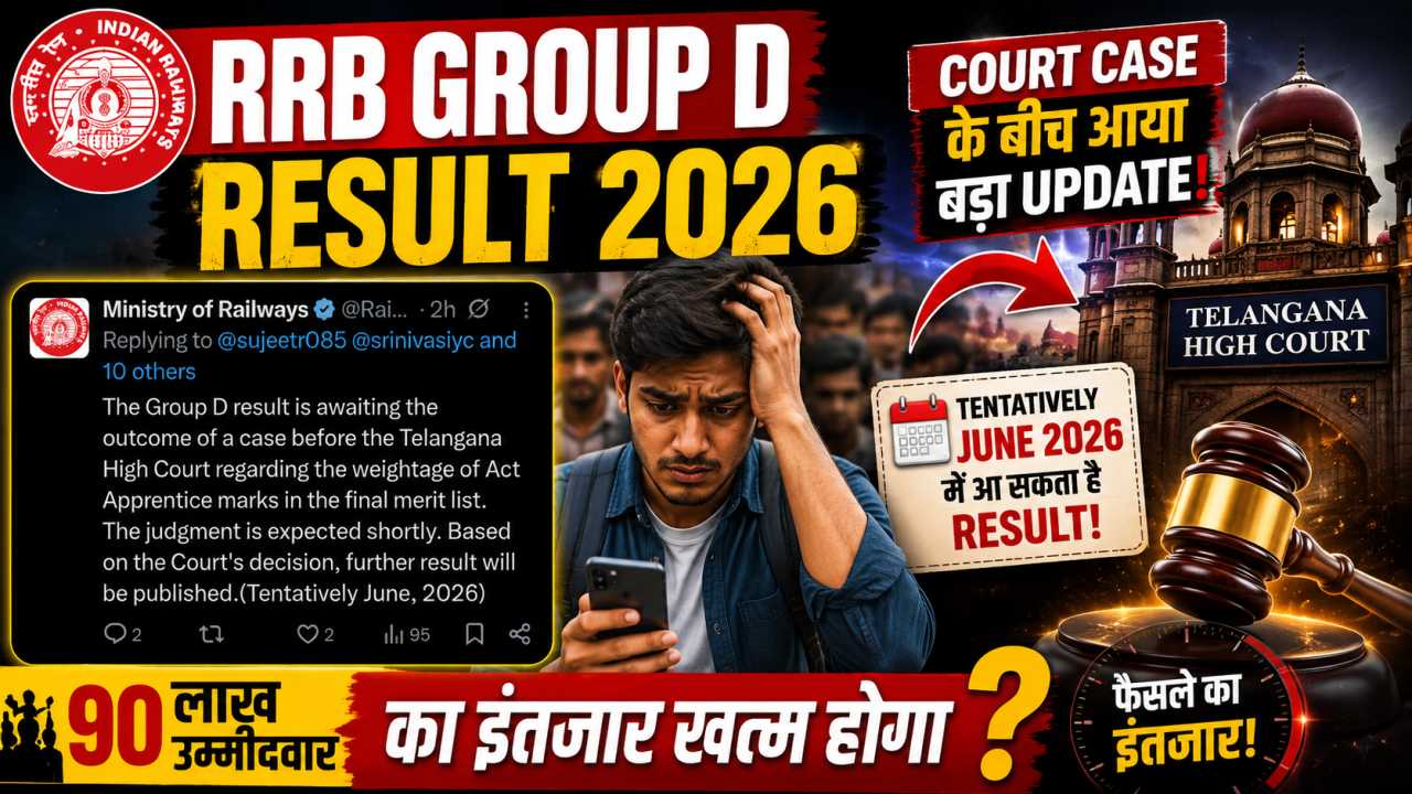 Telangana High Court Case की वजह से रुका है RRB Group D Result 2026