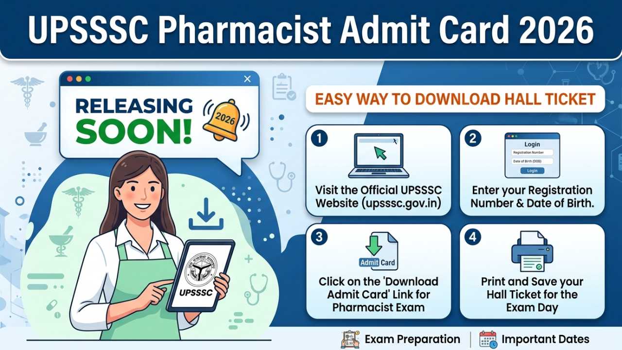 UPSSSC Pharmacist Hall Ticket 2026