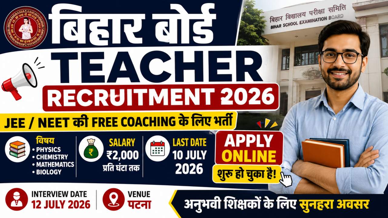Bihar Board Teacher Recruitment 2026