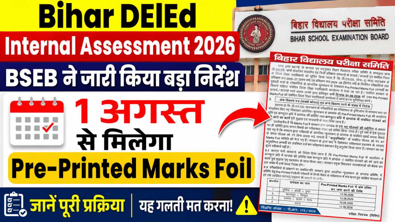 Bihar DElEd Internal Assessment 2026