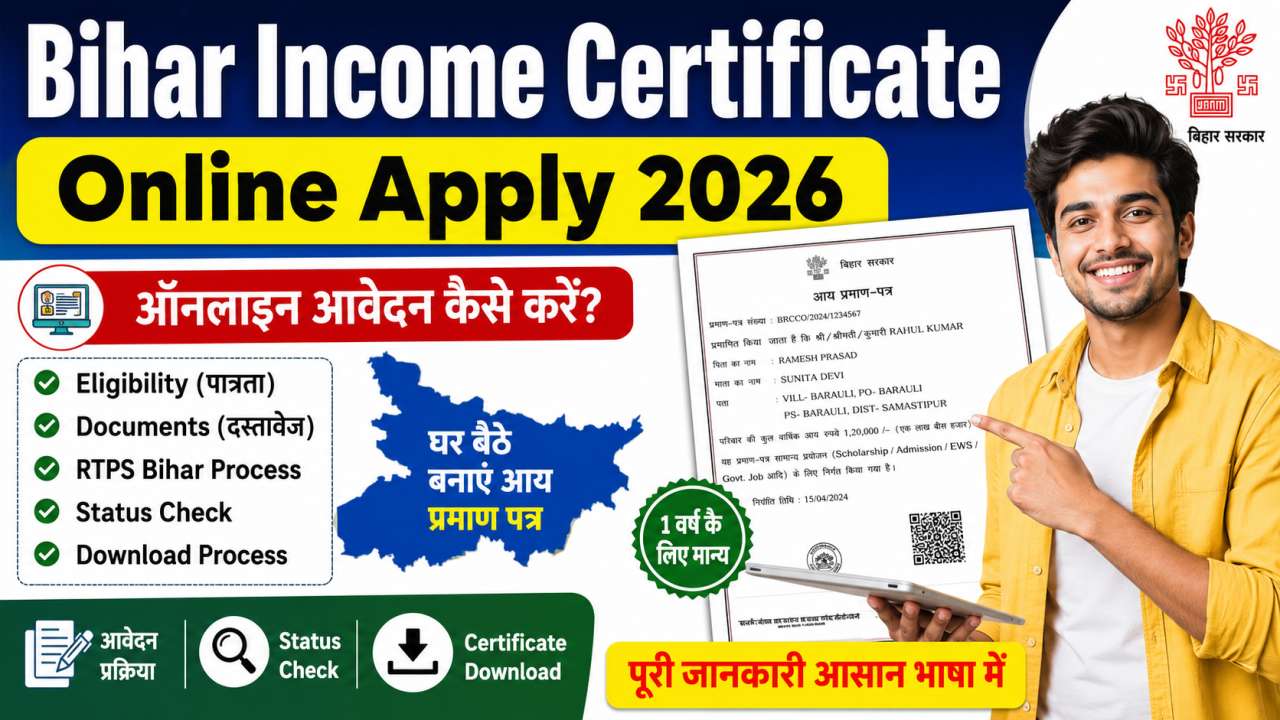 Bihar Income Certificate Online Apply 2026