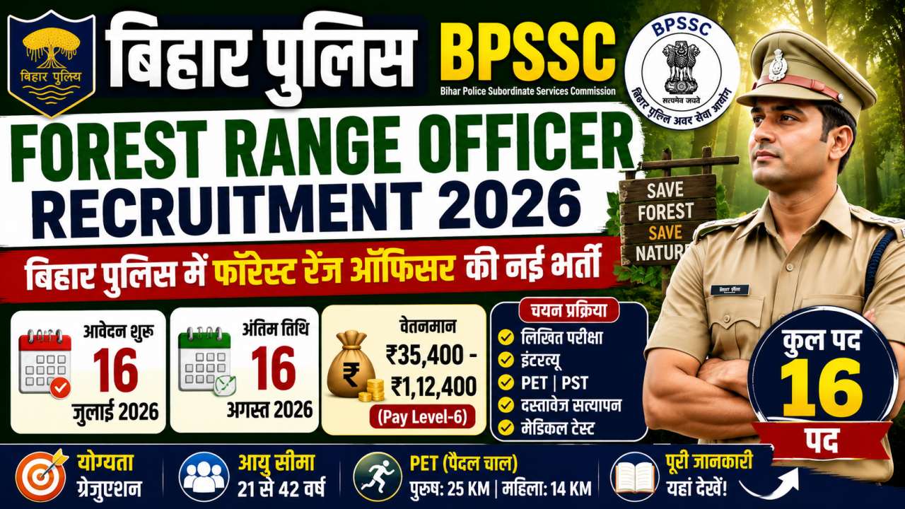 Bihar Police Forest Range Officer Vacancy 2026