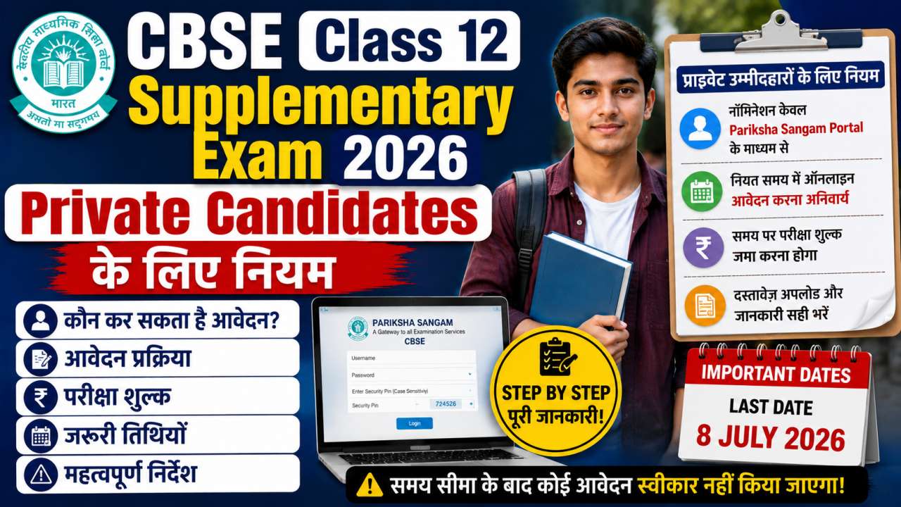 CBSE Class 12 Supplementary Exam 2026