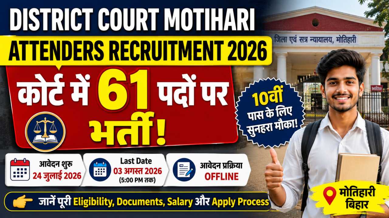 District Court Motihari Recruitment 2026