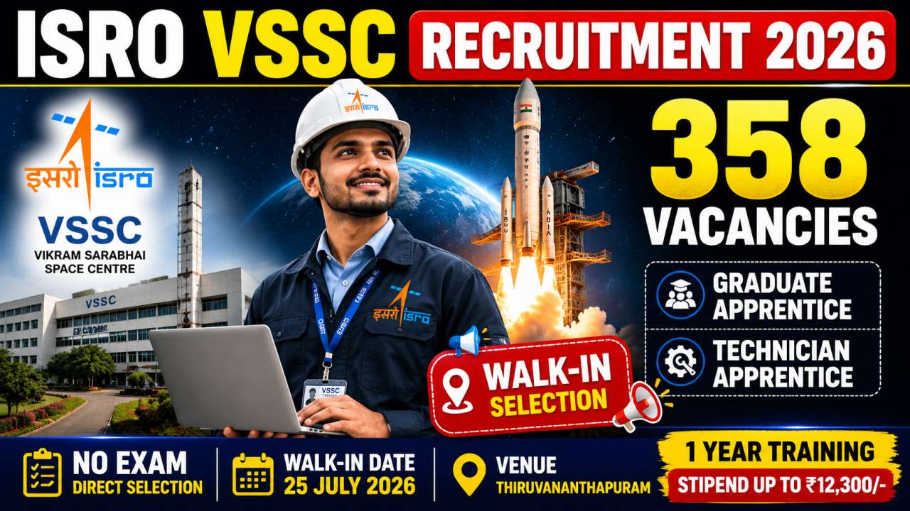 ISRO VSSC Apprentice Recruitment 2026