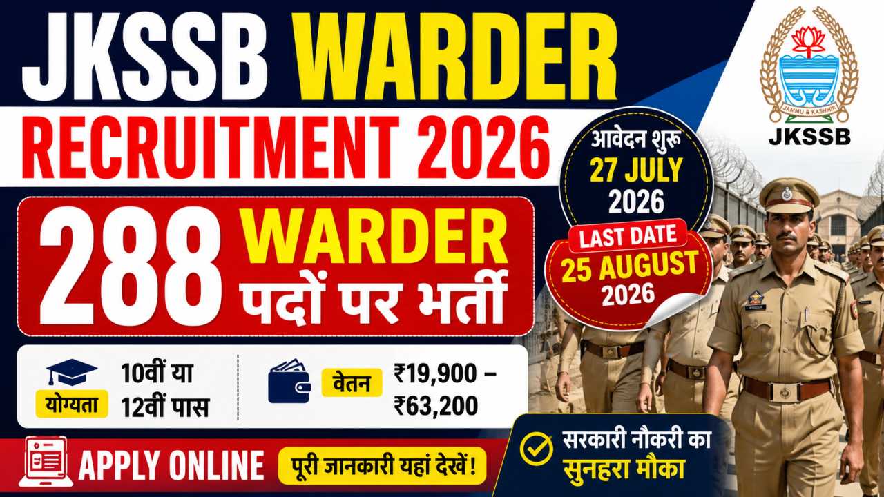 JKSSB Warder Recruitment 2026