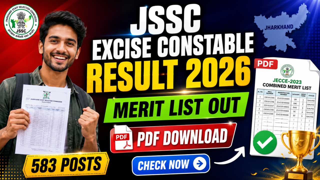 JSSC Excise Constable Result 2026 Out