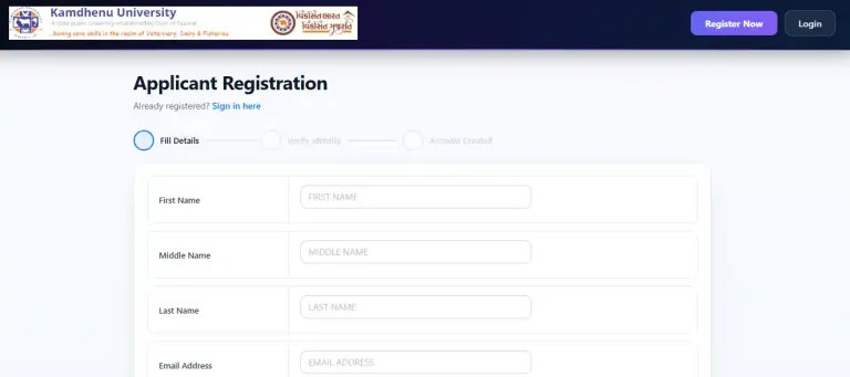 Kamdhenu University Junior Clerk Recruitment 2026