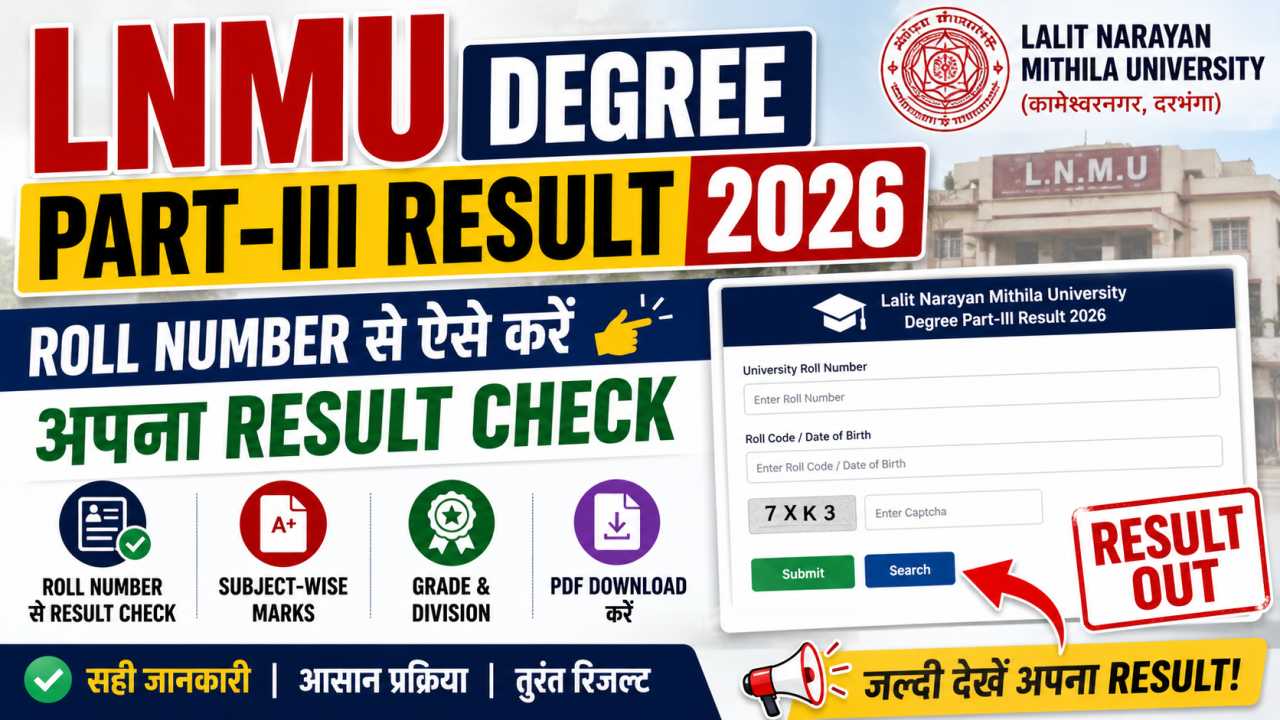 LNMU Degree Part-III Result 2026
