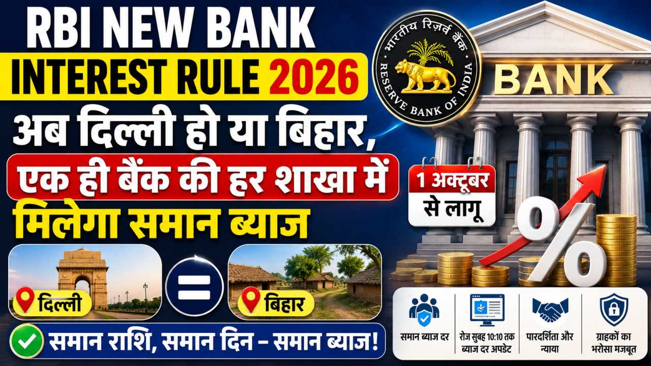 RBI New Bank Interest Rule 2026
